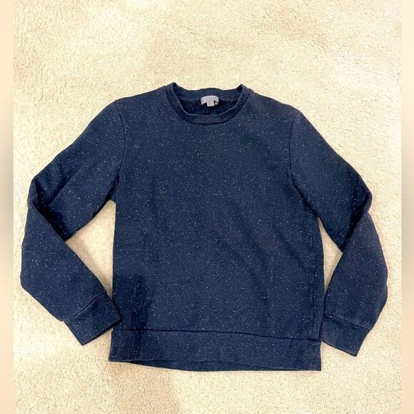 COS Charcoal Blue x White Speckled Sweatshirt Size S EUC - Picture 1 of 5